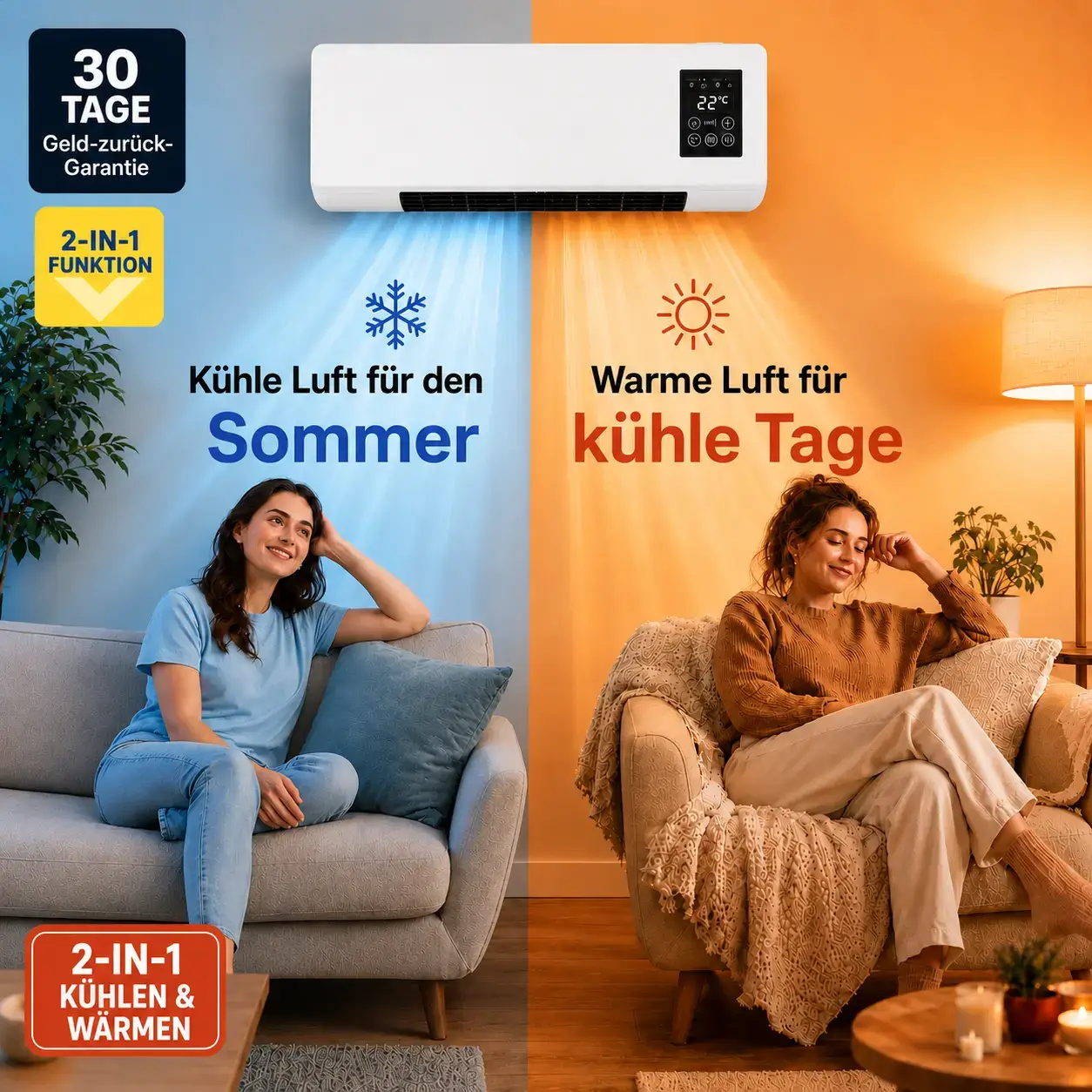 Vital Pro Breeze 2-in-1 Kühl- und Wärmefunktion